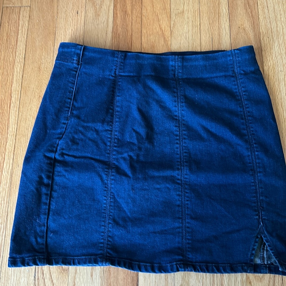 Free People Dark Blue Mini Skirt